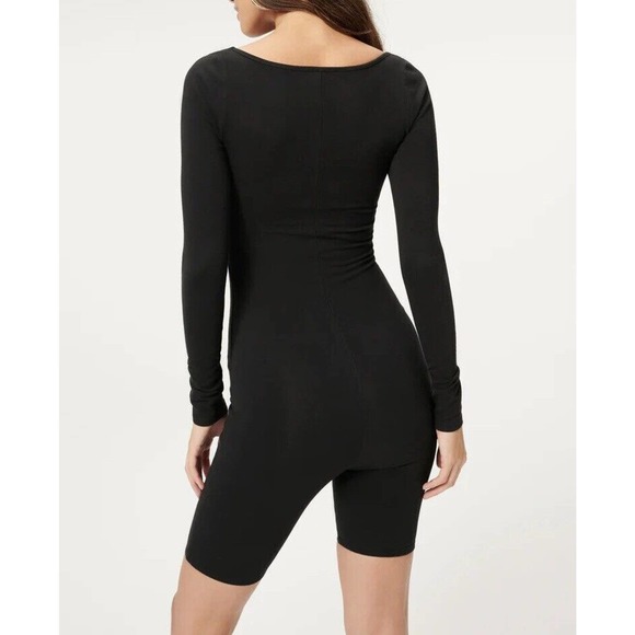 NWT Good American Womens Essential Biker Jumpsuit Size Medium Black Long Sleeve - Picture 3 of 10